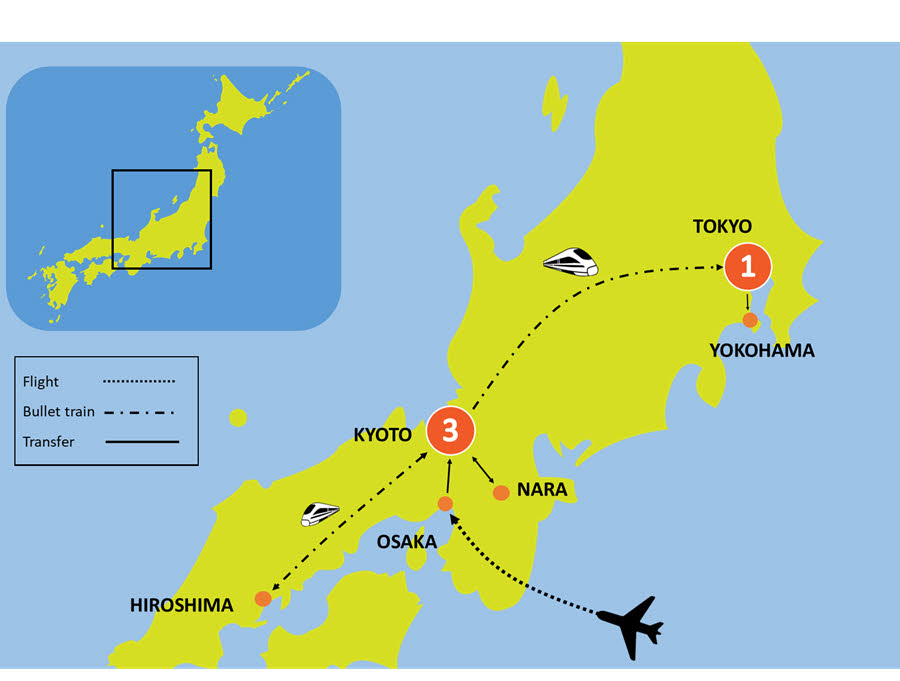 Japan At A Glance Independent Tour (for pre or post ocean cruise)